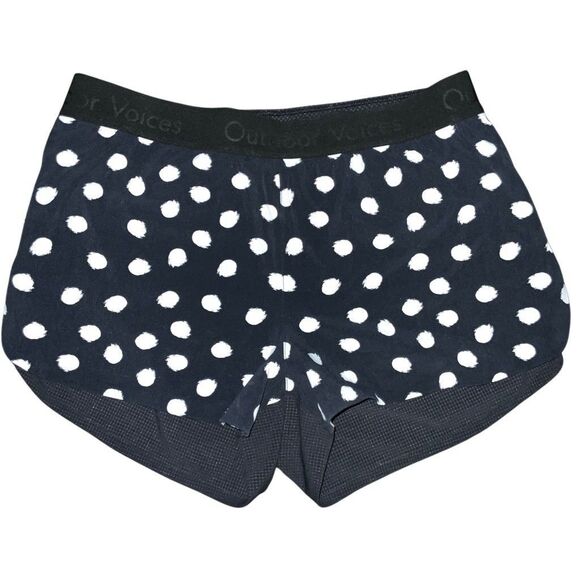 Outdoor Voices Polka Dot Black and White Running Short Zip Pocket Size Small - Picture 1 of 5